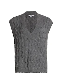 Cashmere Cable-Knit Vest