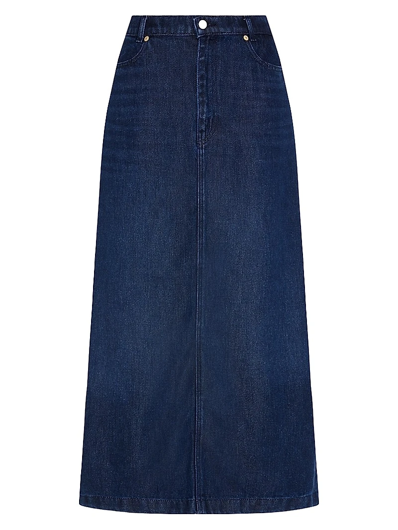 Denim Midi-Skirt