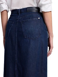 Denim Midi-Skirt
