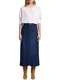 Denim Midi-Skirt