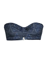 Emmy Textured Bandeau Bikini Top