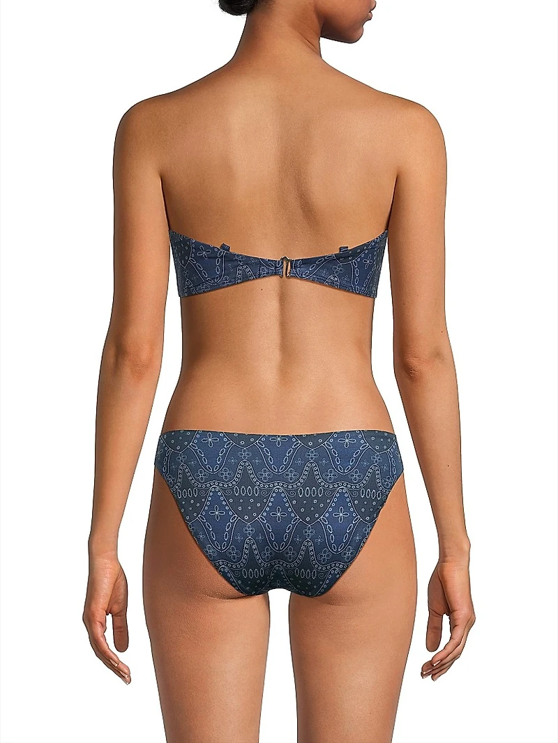 Emmy Textured Bandeau Bikini Top