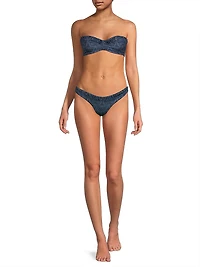 Emmy Textured Bandeau Bikini Top