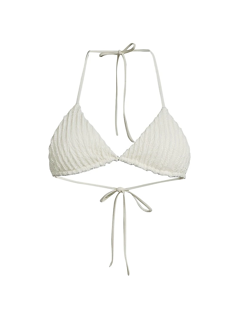 Benji Rib-Knit Triangle Bikini Top