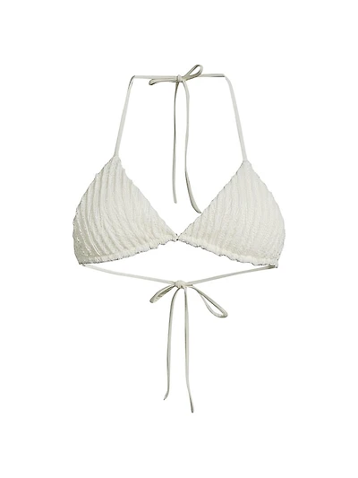 Benji Rib-Knit Triangle Bikini Top