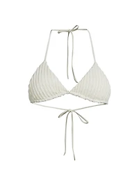 Benji Rib-Knit Triangle Bikini Top