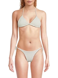 Benji Rib-Knit Triangle Bikini Top