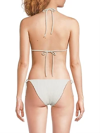 Benji Rib-Knit Triangle Bikini Top