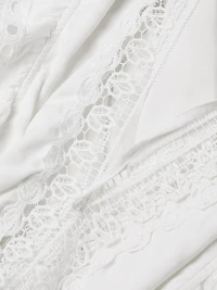 Katya Lace-Trim Cotton Jumpsuit