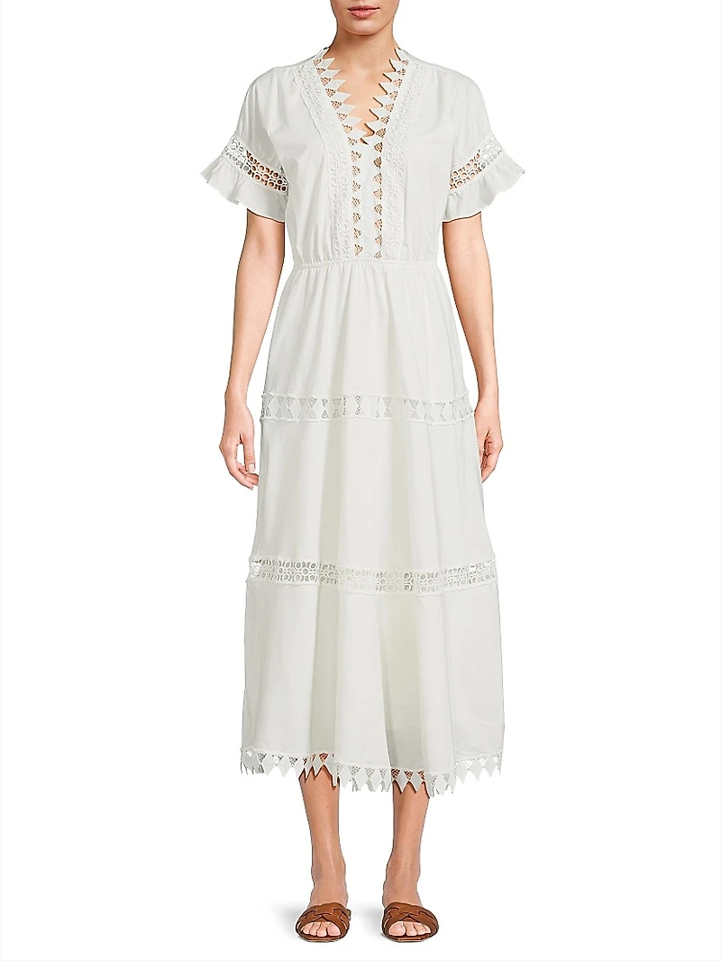 Ora Tiered Cotton Midi-Dress