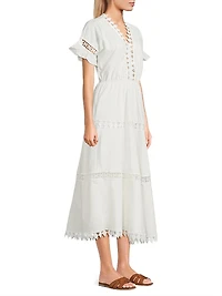 Ora Tiered Cotton Midi-Dress
