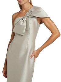 Ines Embellished Bow Column Gown