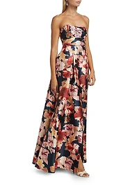 Giovanna Floral Strapless Ballgown