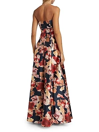 Giovanna Floral Strapless Ballgown