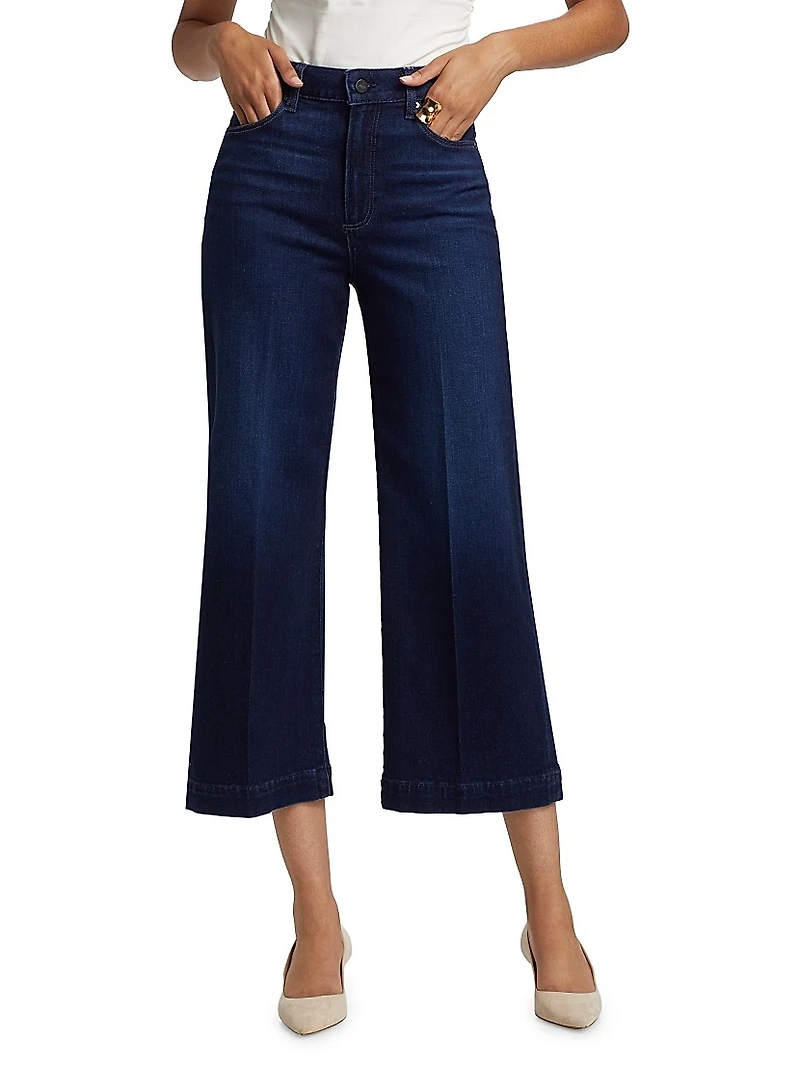 Anessa Stretch-Denim High-Rise Crop Jeans