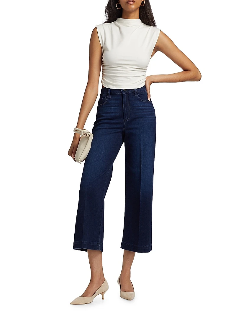 Anessa Stretch-Denim High-Rise Crop Jeans