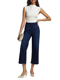 Anessa Stretch-Denim High-Rise Crop Jeans
