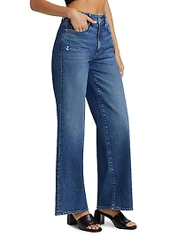 Sasha Denim Mid-Rise Wide-Leg Jeans
