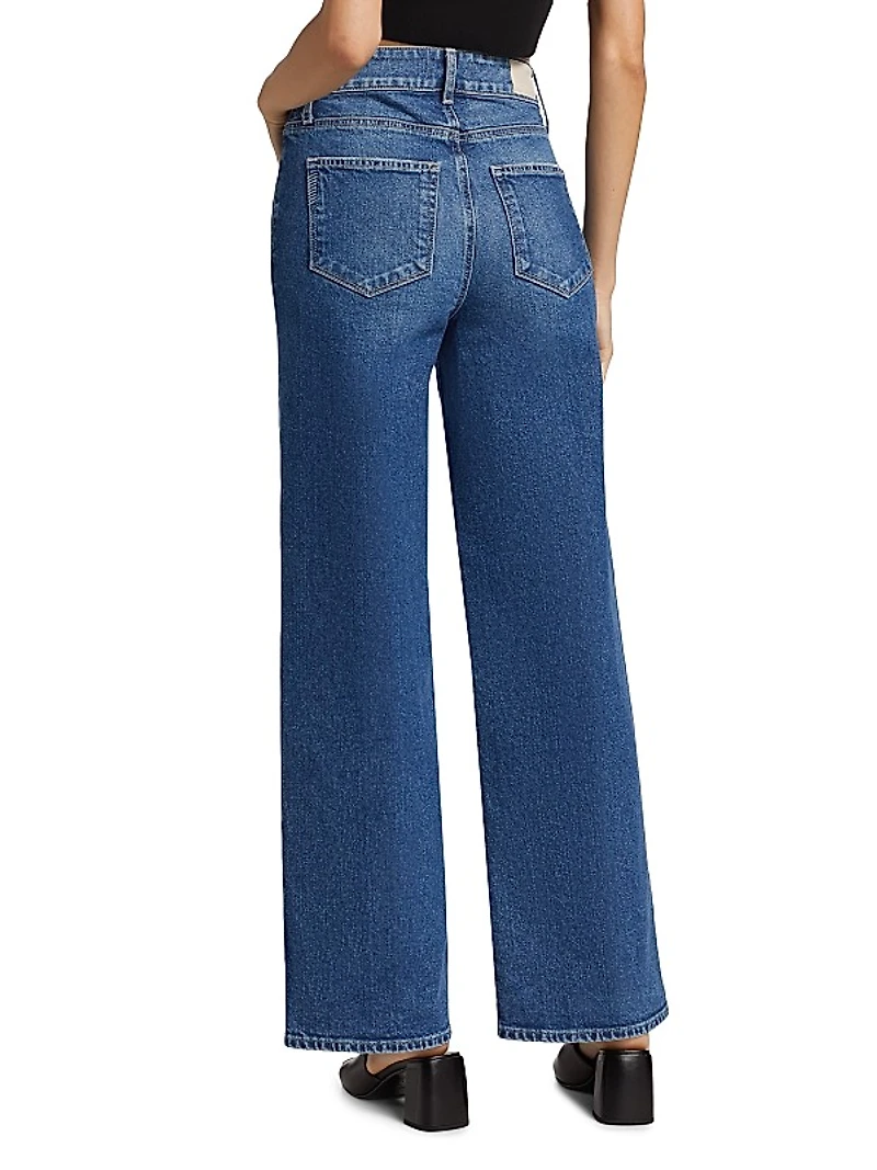 Sasha Denim Mid-Rise Wide-Leg Jeans