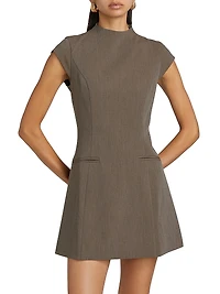 Vivienne Linen Cap-Sleeve Minidress