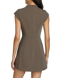 Vivienne Linen Cap-Sleeve Minidress