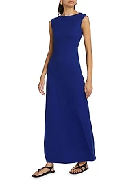 Sabine Linen Backless Maxi Dress