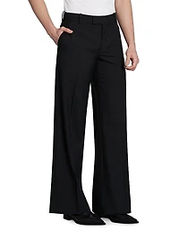 Creased-Front Wool Trousers