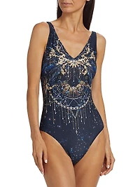 Supernova V-Neck Tank One-Piece Swim Suit