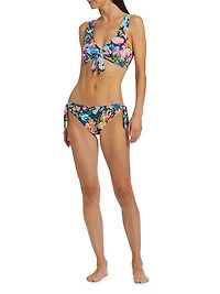 Wild Bloom Side-Tie Hipster Bikini Bottom