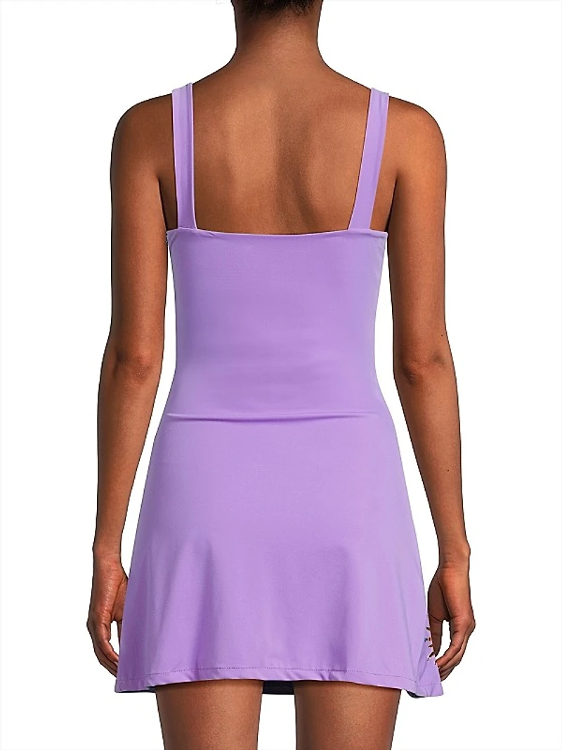 Iris Nights Bullion-Embroidered Minidress