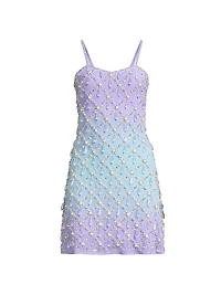 Arabella Beaded Ombré Minidress