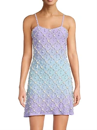 Arabella Beaded Ombré Minidress