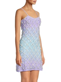 Arabella Beaded Ombré Minidress