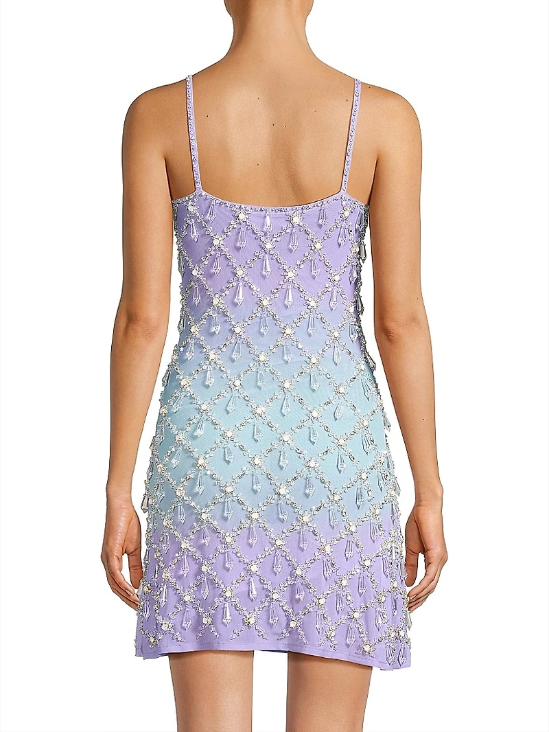 Arabella Beaded Ombré Minidress