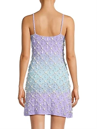 Arabella Beaded Ombré Minidress