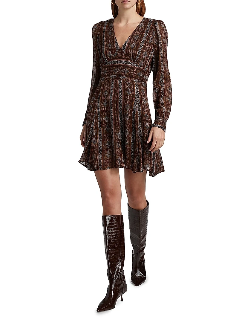 Bucatini Silk-Blend Minidress