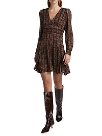 Bucatini Silk-Blend Minidress