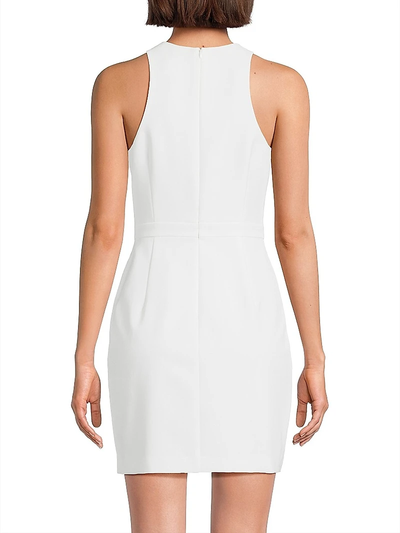 Crystal-Embellished Bow Cut-Out Minidress