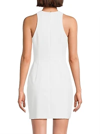 Crystal-Embellished Bow Cut-Out Minidress