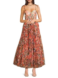 Brianna Shoulder Tie Maxi Dress