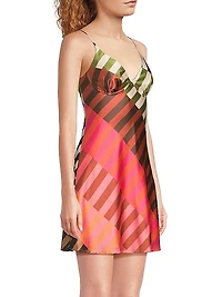Suki Stripe Satin Minidress