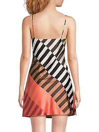 Suki Stripe Satin Minidress