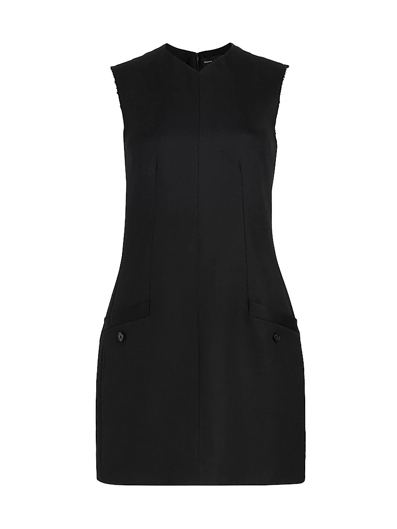 Skyler Wool Twill Sheath Dress