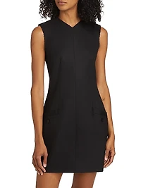 Skyler Wool Twill Sheath Dress