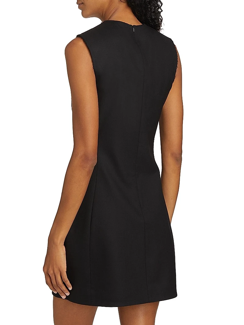 Skyler Wool Twill Sheath Dress