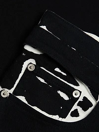 Calder Printed Denim Maxi Skirt