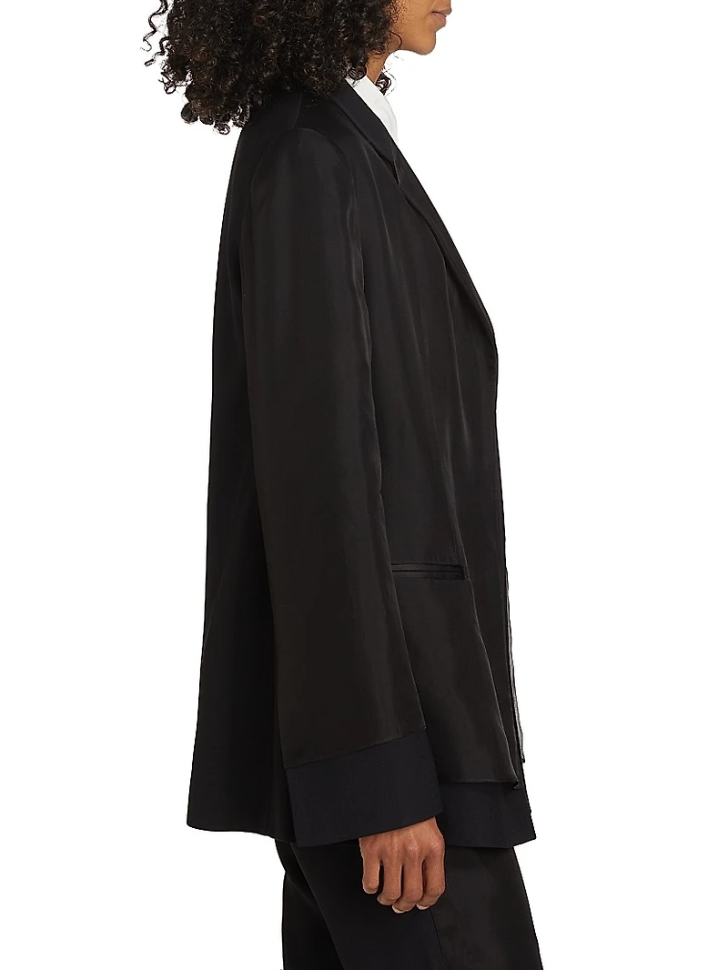 Bronte Organza-Trim Wool Jacket