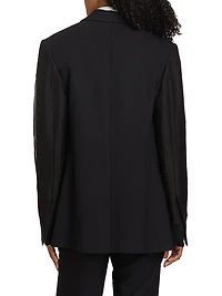 Bronte Organza-Trim Wool Jacket