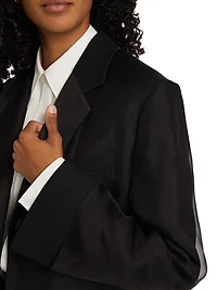 Bronte Organza-Trim Wool Jacket
