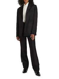 Bronte Organza-Trim Wool Jacket